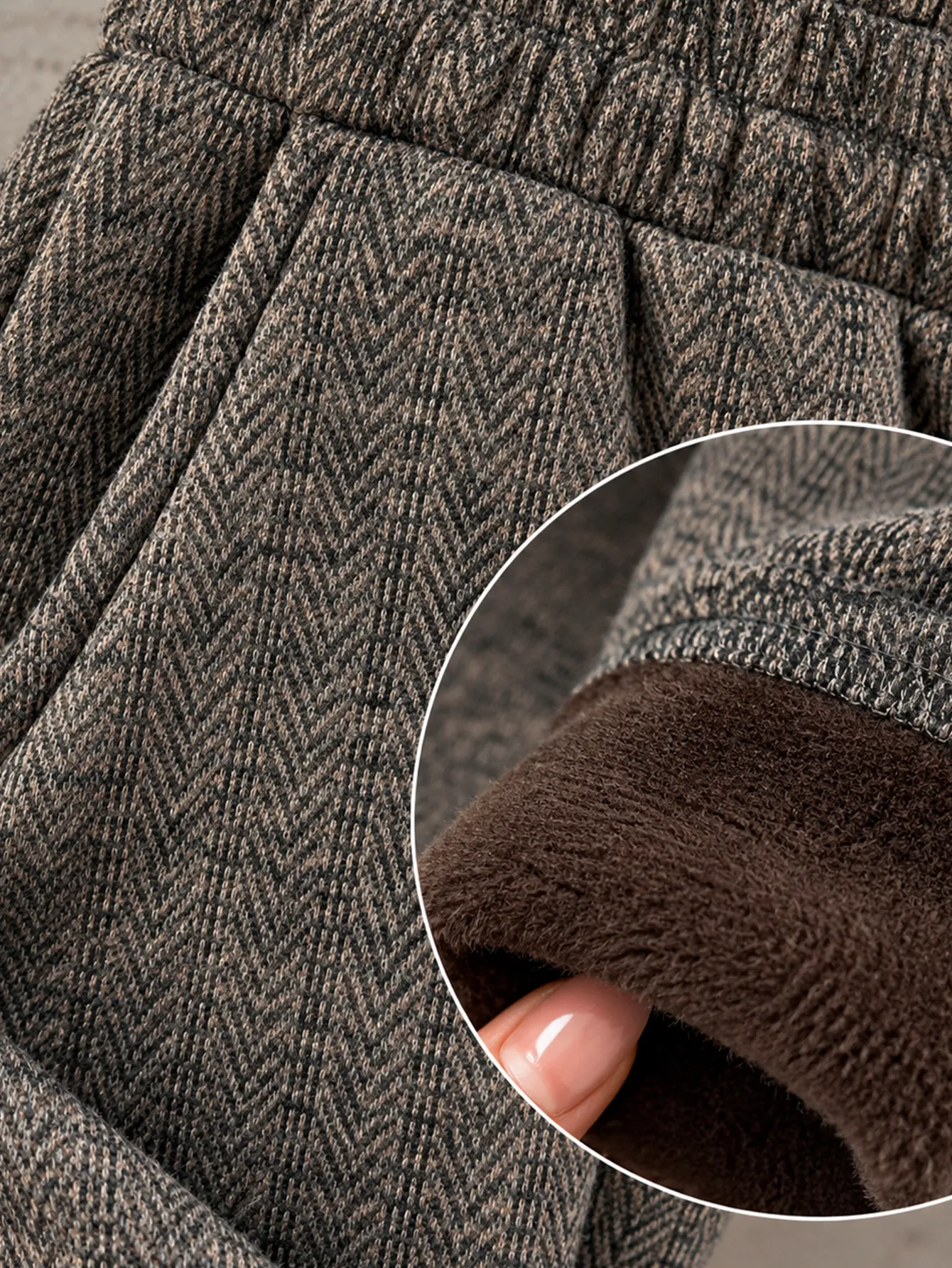 AD2650 Pantalón de tipo vestir con afelpado interno 15906